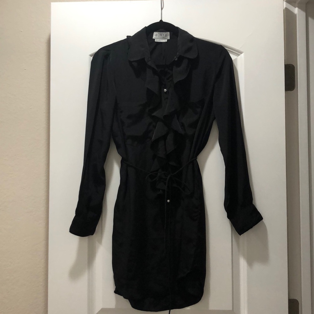 Black shirt dress - Obey